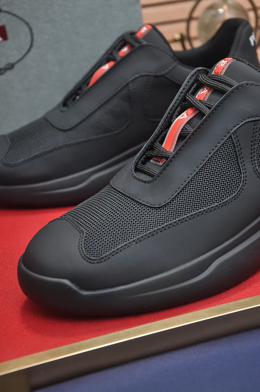 Men's shoes 💰620💶 [PRADA] Top original, new season, high quality original goods, top high mercerized cowhide combined with original breathable fabric + imported glue, imported stretch fabric inside with original cowhide feet, original thick outsole! Quality guaranteed! Code 38-45 (45 customized)